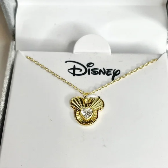 NWT, Disney sterling silver Mickey gold necklace - Picture 4 of 5